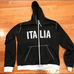 Italia Black Hooded Jacket